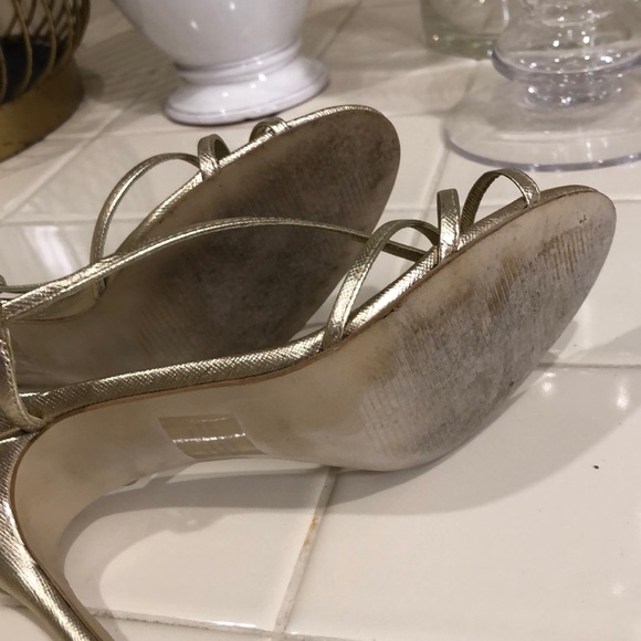 Nine West light gold heels - Picture 4 of 5